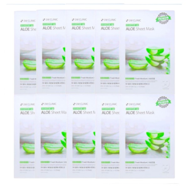 3W Clinic - Aloe Essential Up Sheet Mask - 1pack (10pcs)