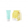 A'PIEU - Milk One Pack Sheet Mask - Banana - 5pcs + Pure Block Aqua Sun Gel SPF50+ PA+++ (1ea) Set