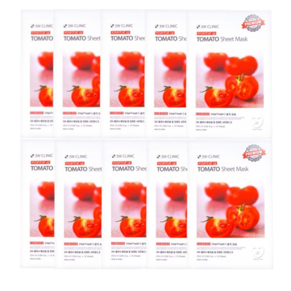 3WClinic - Tomato Essential Up Sheet Mask - 10pcs