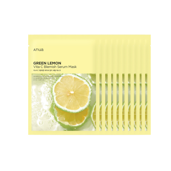 ANUA - Green Lemon Vita C Belmish Serum Mask - 10pcs