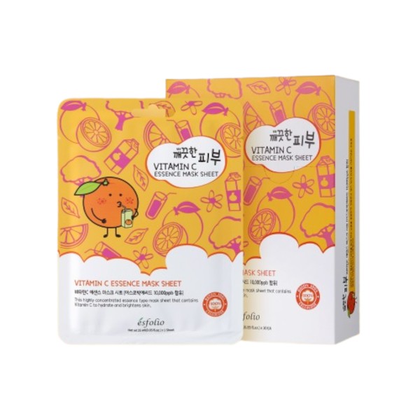 esfolio - Pure Skin Vitamin C Essence Mask Sheet - 25ml *10pc