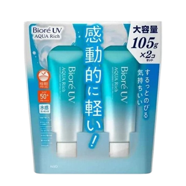 Kao - Biore UV Aqua Rich Watery Essence SPF50+ PA++++ - 105g X 2