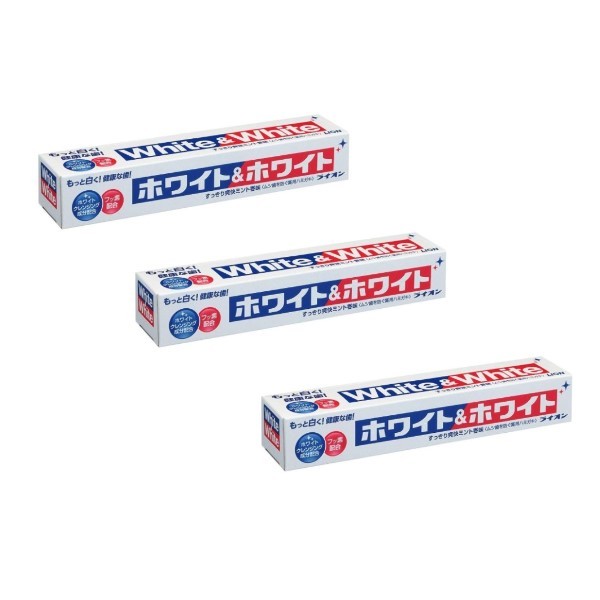 LION - White & White Toothpaste - 3pcs