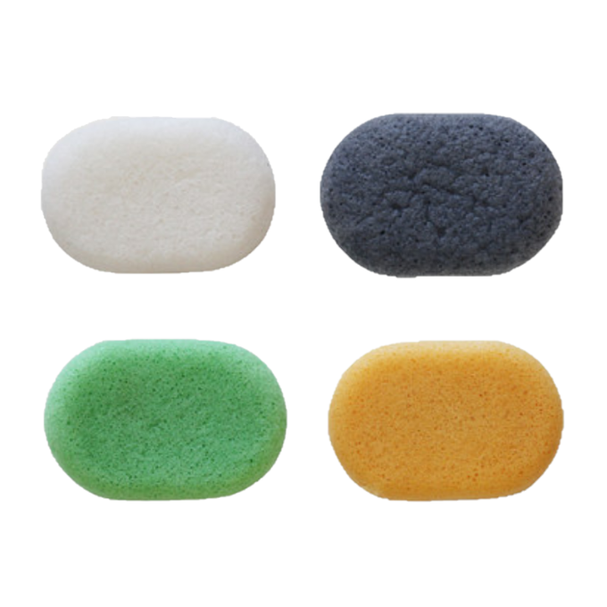 Litfly - Natural Konjac Sponge Set (Oval)