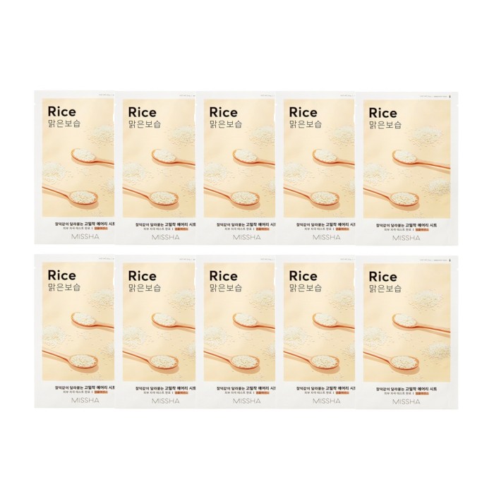 MISSHA Airy Fit Sheet Mask - Rice - 1pc  (10ea) Set