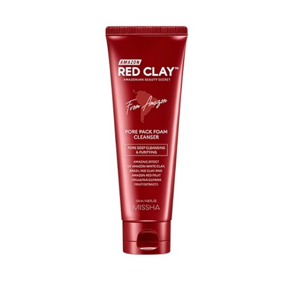 MISSHA - Amazon Red Clay Pore Pack Foam Cleanser - 120ml