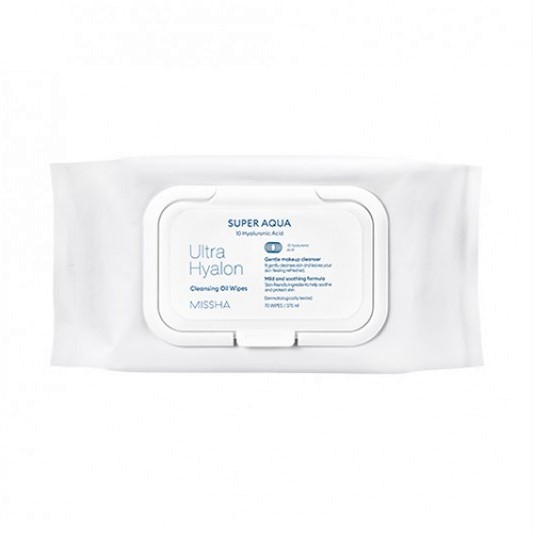 MISSHA - Super Aqua Ultra Hyalron Cleansing Oil Wipes (Jumbo Size) - 1pack (70pcs)