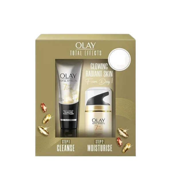 OLAY - Total Effects 7 in One Day Cream Normal SPF15 With Cleanser Gift Set - 100g + 50g