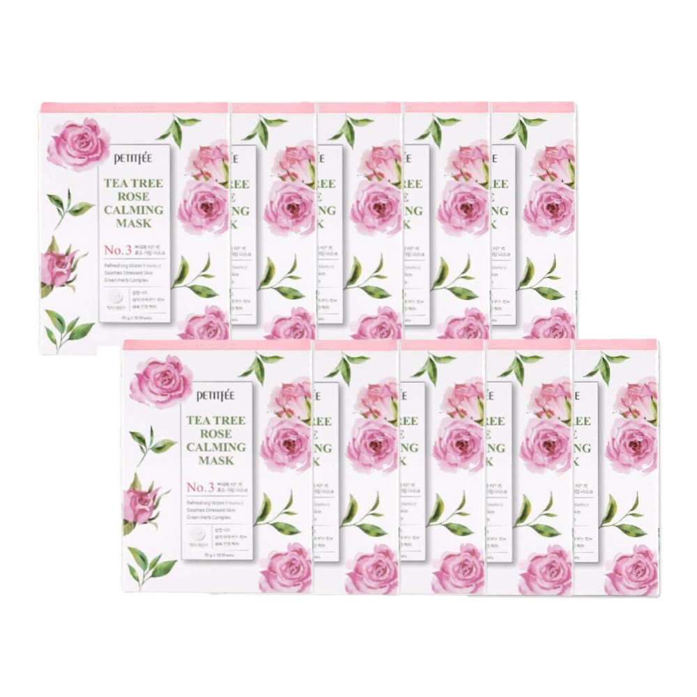 PETITFEE - Tea Tree Rose Calming Mask Pack - 10pcs