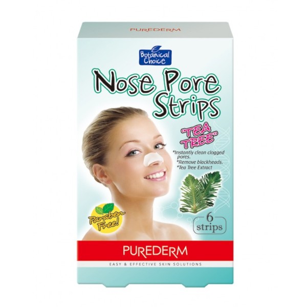 PUREDERM - Nose Pore Strips - Tea Tree - 6 strips