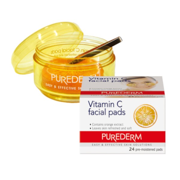 PUREDERM - Vitamin C Facial Pads (Jar) - 24pcs