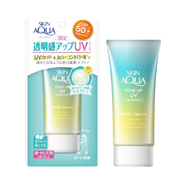 Shop Rohto Mentholatum - Skin Aqua Tone Up UV Essence Green SPF50+ PA ...