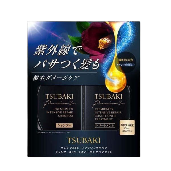 Shiseido - Tsubaki Premium EX Intensive Repair Shampoo & Conditioner Set - 1set - 490ml+490ml