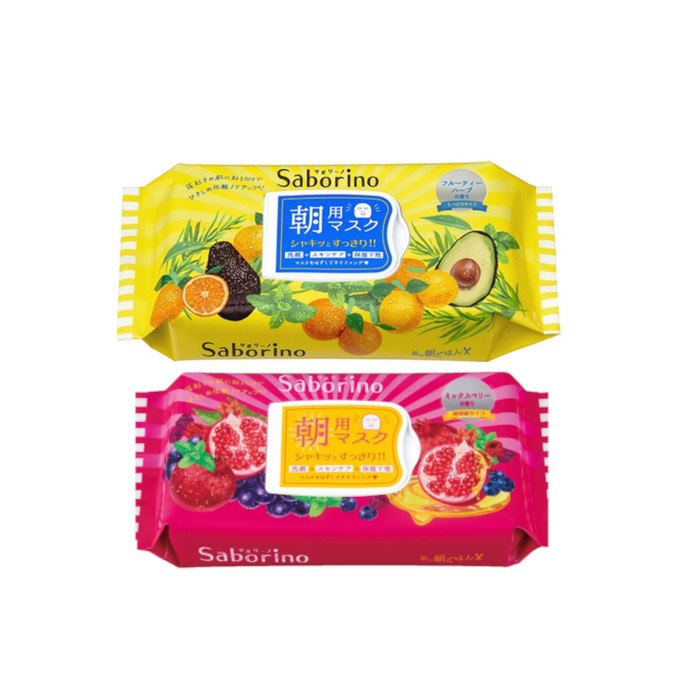 BCL - Saborino Morning Mask - Fruity Herbal - 32pc (1ea) & BCL - Saborino Morning Mask - Mixed Berries - 28pc (1ea)