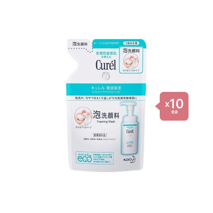 Kao - Curel Intensive Moisture Care Foaming Wash - Refill 130ml 10pcs Set