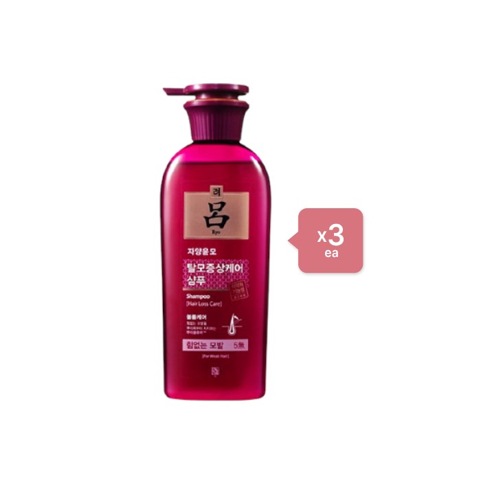 Ryo Hair - Jayangyunmo Hair Loss Care Shampoo (Ginsen EX) For Weak Hair (3ea) Set - Malachite