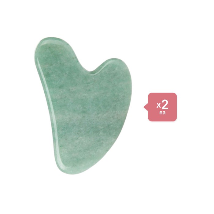 Stylevana - Scraping Board Gua Sha Massage Tool (Heart-shaped) (2ea) Set - Jade