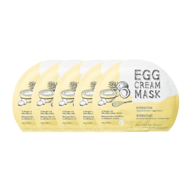 Too Cool For School - Egg Cream Mask (Hydration) - 5pc