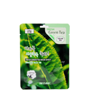 3W Clinic - Feuille de masque au thé vert frais - 1pc