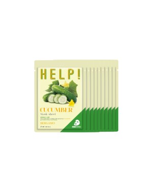 Bergamo - Help! Mask Pack - Cucumber - 10pcs