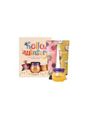 FRUDIA - Honey Lip Balm & Hand Cream Premium Gift Set - 1set(3items)