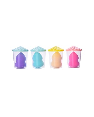 MINGXIER - Makeup Blender Beauty Sponge - Gourd with Container (Random Colour) - 1 pc
