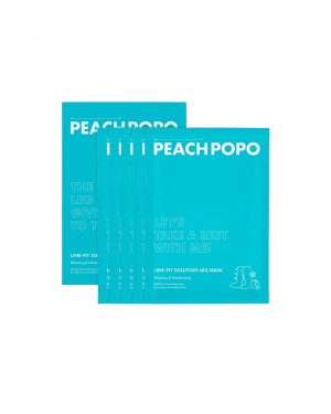 PEACH POPO - Line-Fit Solution Leg Mask - 40ml*5 sheets
