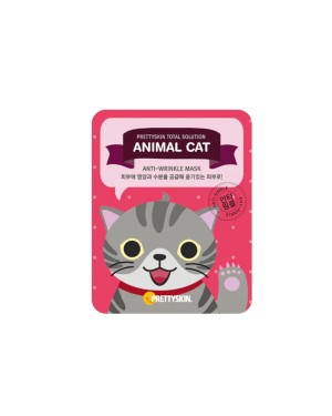 Pretty Skin - Total Solution Animal Cat Anti-Wrinkle Mask - 1pc