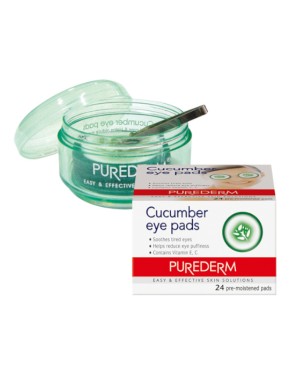 PUREDERM - Cucumber Eye Pads (Jar) - 24pcs