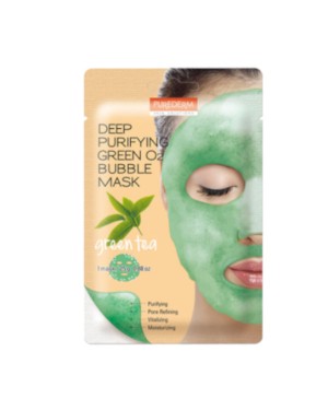 PUREDERM - Deep Purifying Black O2 Bubble Mask - Green Tea - 1 pc