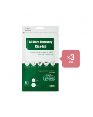 PURITO - All Care Recovery Cica-Aid (3ea) Set - Kelly green