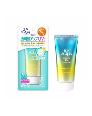 Rohto Mentholatum  - Skin Aqua Tone Up UV Essence SPF 50+ PA++++ - Mint - 80g - Green