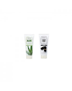 Jigott - Pure Clean Peel Off Pack No.Aloe - 180ml (1ea) + Pure Clean Peel Off Pack No.Charcoal - 180ml (1ea) Set
