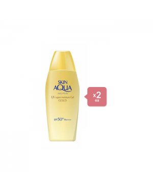 Rohto Mentholatum - Skin Aqua UV Super Moisture Gel Gold SPF 50+ PA++++ - 110g - White (2ea) Set