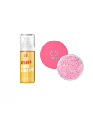 OGETi - Vitamin C Glow Serum Mist - 80ml + Pink Collagen Hydrogel Eye Patch - 32pcs Set