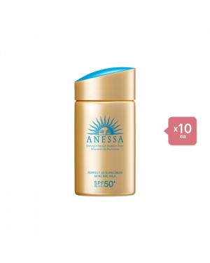 Shiseido Anessa Perfect UV Sunscreen Skincare Milk SPF50+ PA++++ - 60ml - 2022 Version (10ea) Set