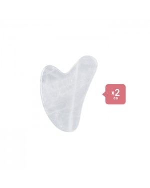 MissLady - Scraping Board Gua Sha Massage Tool (Heart-shaped) (2ea) Set - White