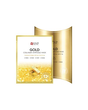 SNP - Gold Collagen Ampoule Mask - 10pcs