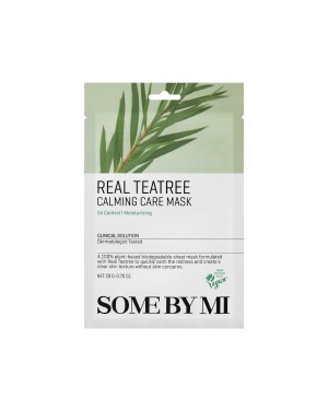 SOME BY MI - Real Teatree Calming Care Mask - 1pc