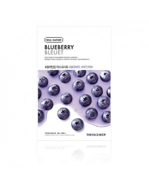 The Face Shop - Real Nature Face Mask - Blueberry - 1pc