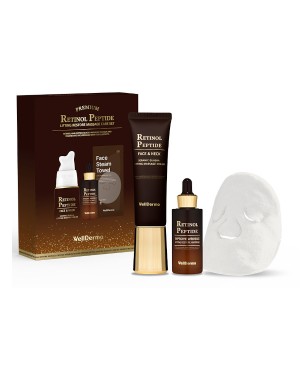 WELLDERMA - Premium Retinol Peptide Lifting Restore Massage Care Set - 1set(3 items)