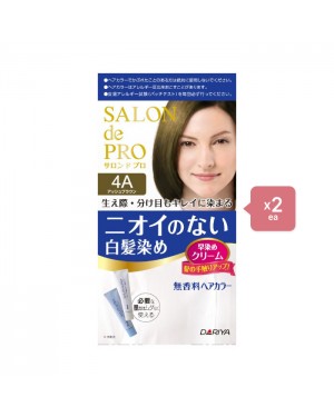 Dariya Salon De Pro - Hair Color Cream - 1box - 4A Ash Brown (2ea) Set