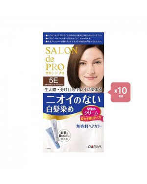 Dariya Salon De Pro - Hair Color Cream - 1box - 5E Deep Elegant Brown (10ea) Set
