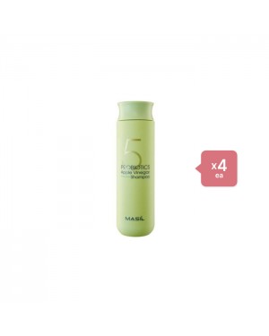 Masil - 5 Probiotics Apple Vinegar Shampoo - 300ml (4ea) Set