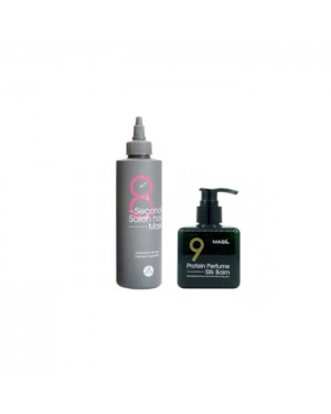 Masil - 8 Seconds Salon Hair Mask - 200ml (1ea) + Protein Perfume Silk Balm - 180ml (1ea) Set