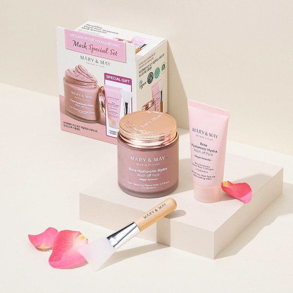 Mary&May - Vegan Rose Hyaluronic Mask Special Set - 125g+30g