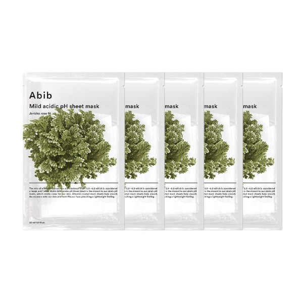 Abib - Mild Acidic pH Sheet Mask - Jericho Rose Fit - 5pcs