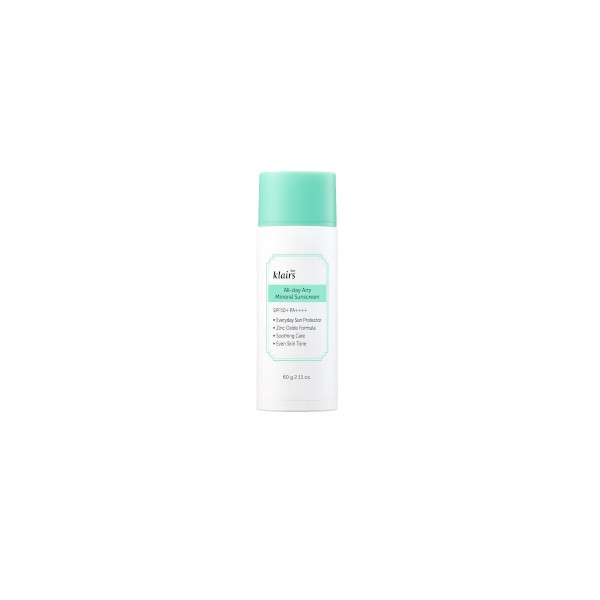 Dear, Klairs - All-day Airy Mineral Sunscreen SPF50+ PA++++ - 60g