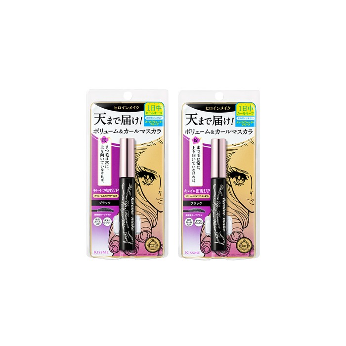 ISEHAN - Kiss Me Heroine Make Volume & Curl Mascara Super Waterproof (New Version) - 6g - 01 Black (2ea) Set