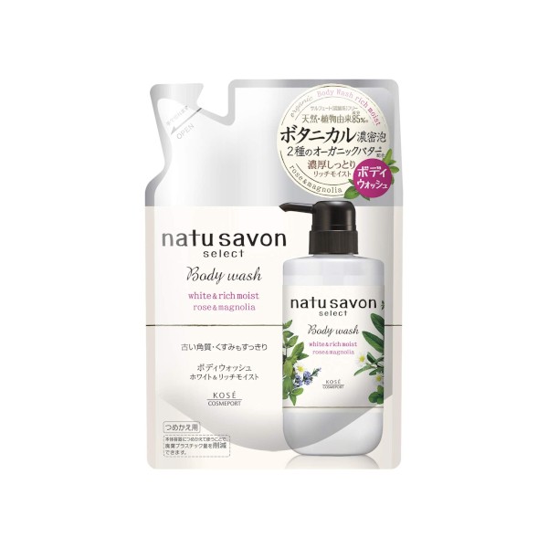 Kose - Softymo Natu Savon Select Body Wash Refill (White & Rich Moist) - 360ml